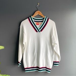 Liz Claiborne Women Vintage Prep V Neck Sweater Size XS